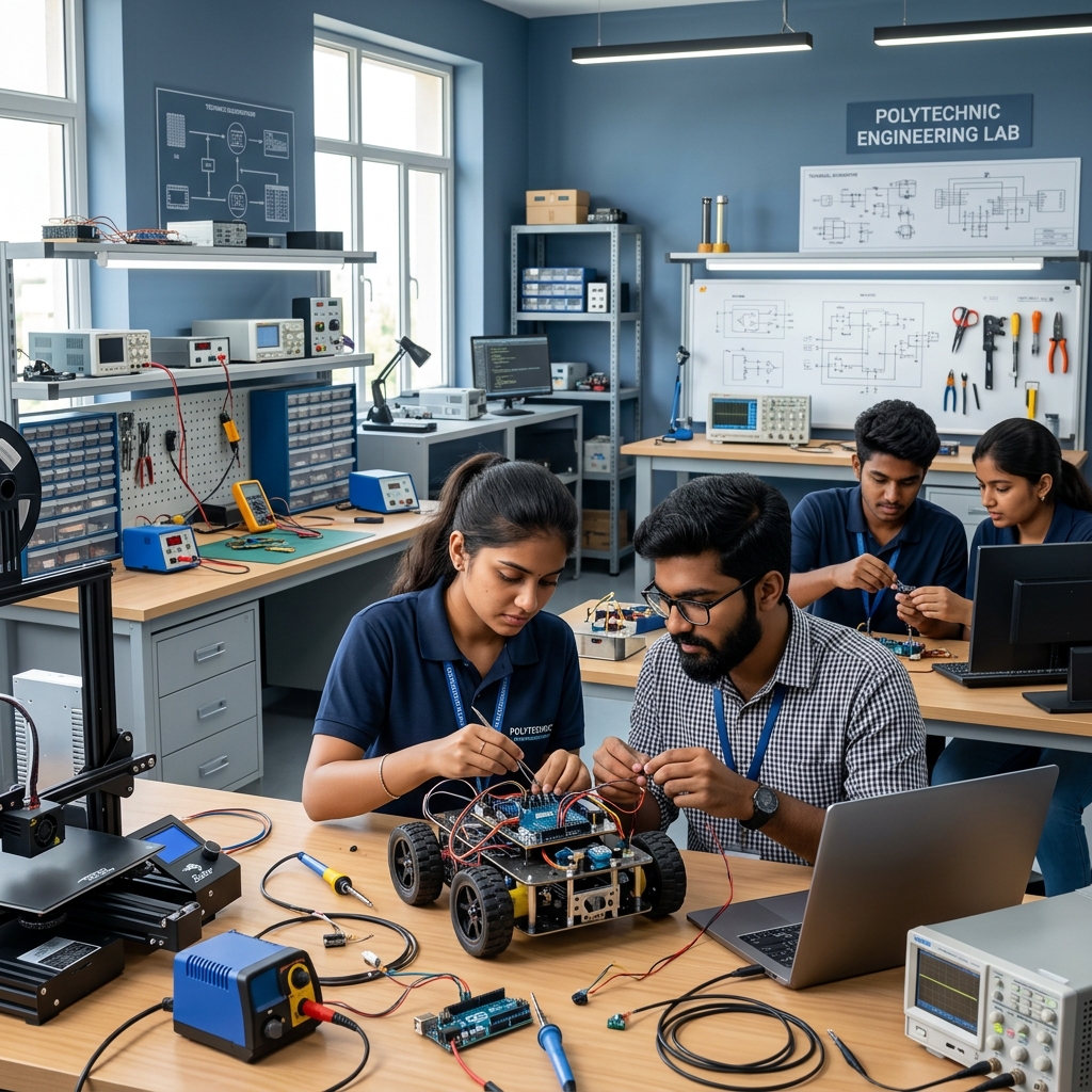 Collaborative students at Khanjahan Ali Polytechnic